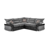 Logan Sofa Black/Grey Large Corner (7024172236864)