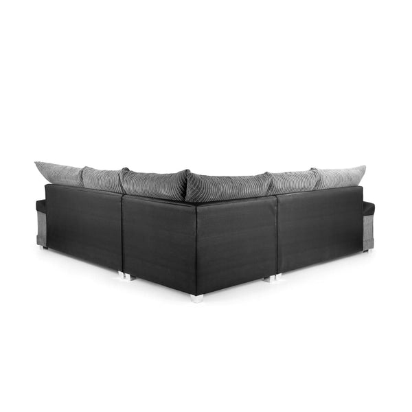 Logan Sofa Black/Grey Large Corner (7024172236864)