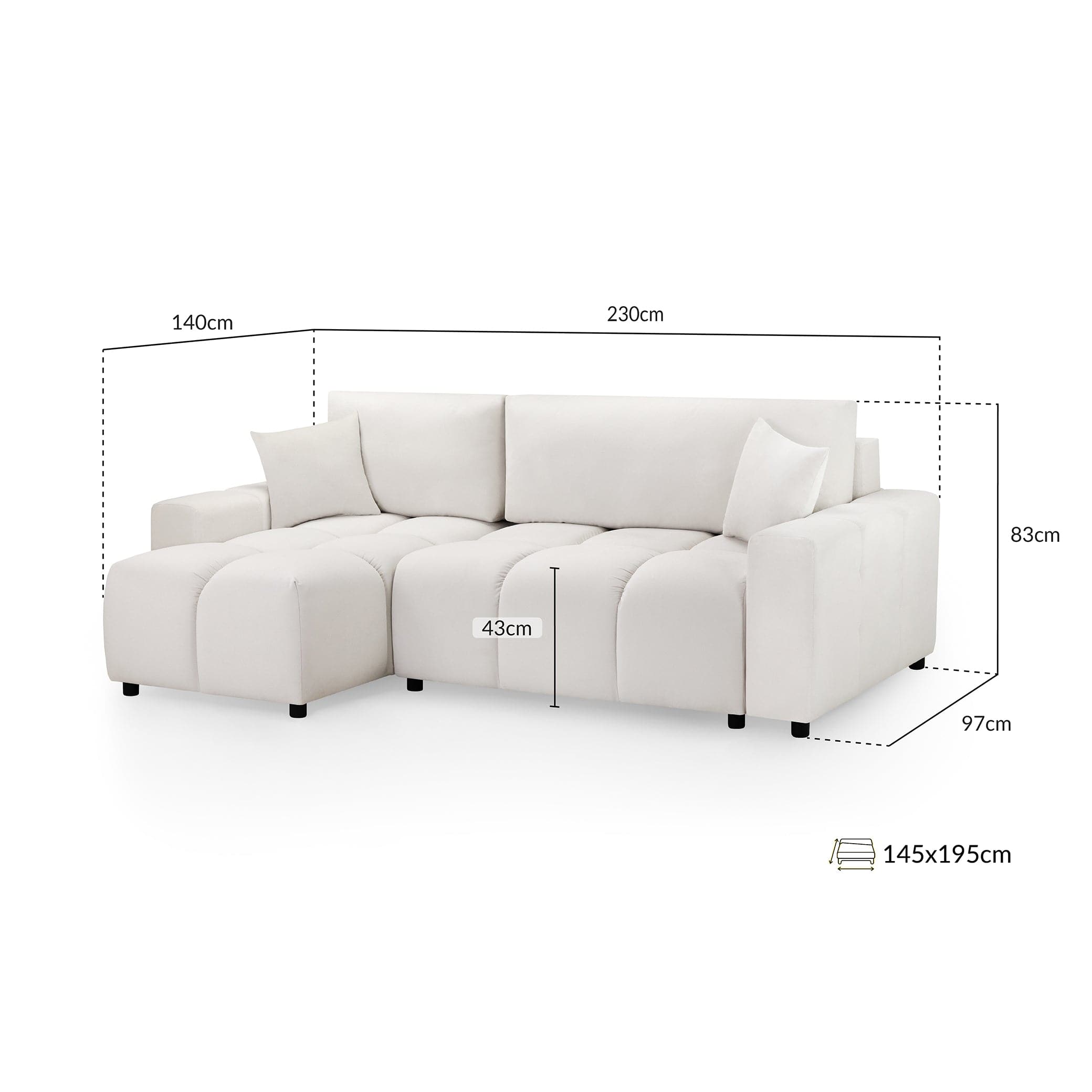 Luki Sofabed Beige Universal Corner (7024176758848)