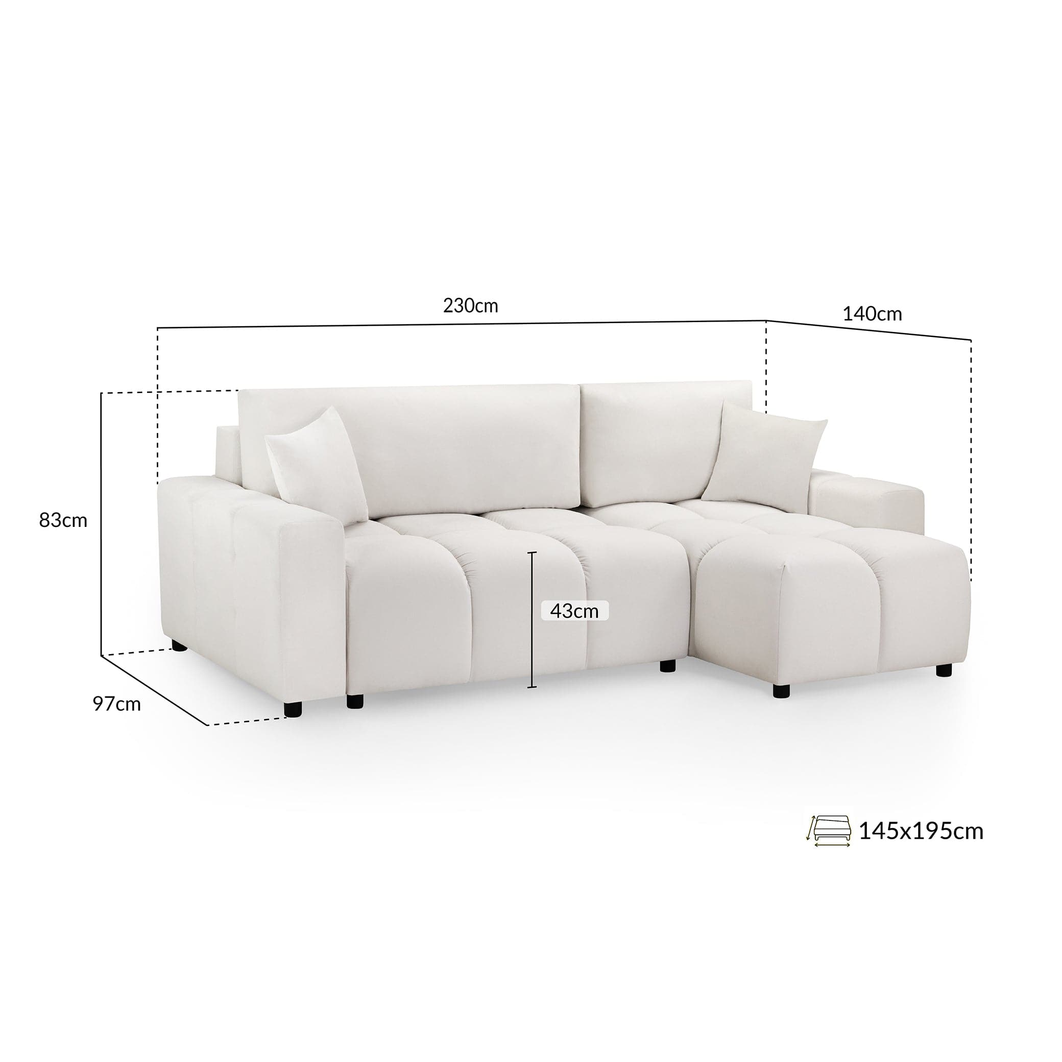 Luki Sofabed Beige Universal Corner (7024176758848)