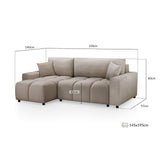 Luki Sofabed Mocha Universal Corner (7024178167872)