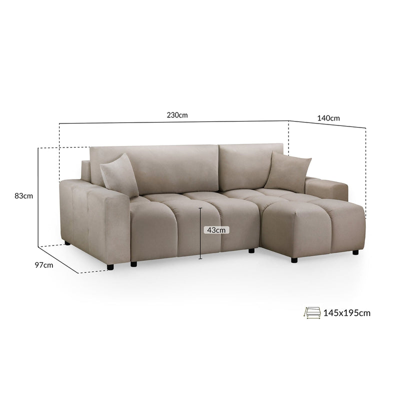 Luki Sofabed Mocha Universal Corner (7024178167872)