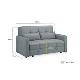 Marley Sofabed Grey 2 Seater (7024245669952)