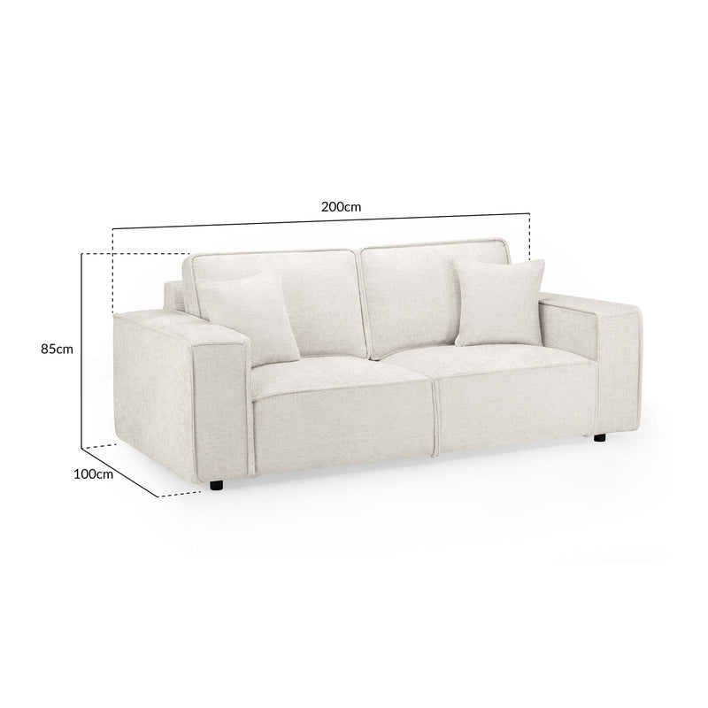 Mary Sofa Cream 3 Seater (7024246194240)