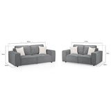 Mary Sofa Slate 3+2 Set (7024246620224)