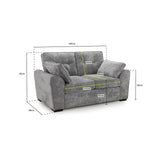 Maxwell Sofa Grey 2 Seater (7024249503808)