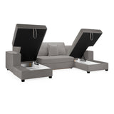 Milan Sofabed Grey Universal Corner (7024252977216)