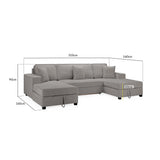 Milan Sofabed Grey Universal Corner (7024252977216)