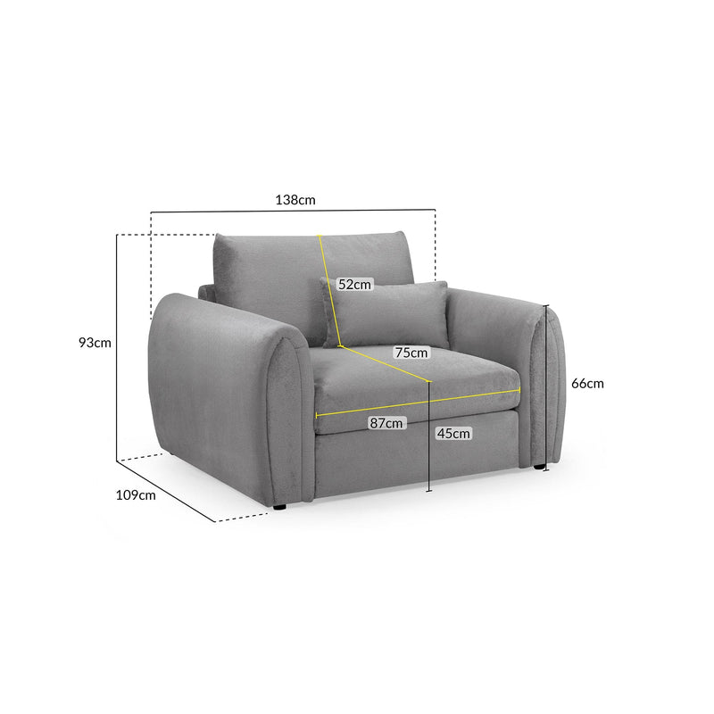 Mirabel Sofa Grey Armchair (7024880484416)