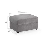 Mirabel Sofa Grey Footstool (7024883269696)