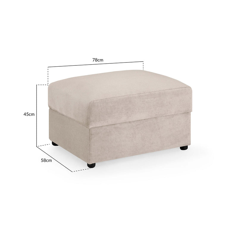 Mirabel Sofa Mocha Footstool (7024884056128)