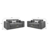 Naples Sofa Grey 3+2 Set (7025208590400)