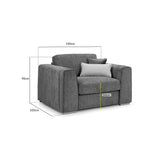 Naples Sofa Grey Armchair (7025210032192)