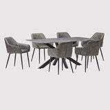 Boston Dining Table with Brooklyn Dining Chairs (6960315760704)