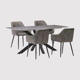 Boston Dining Table with Brooklyn Dining Chairs (6960315760704)