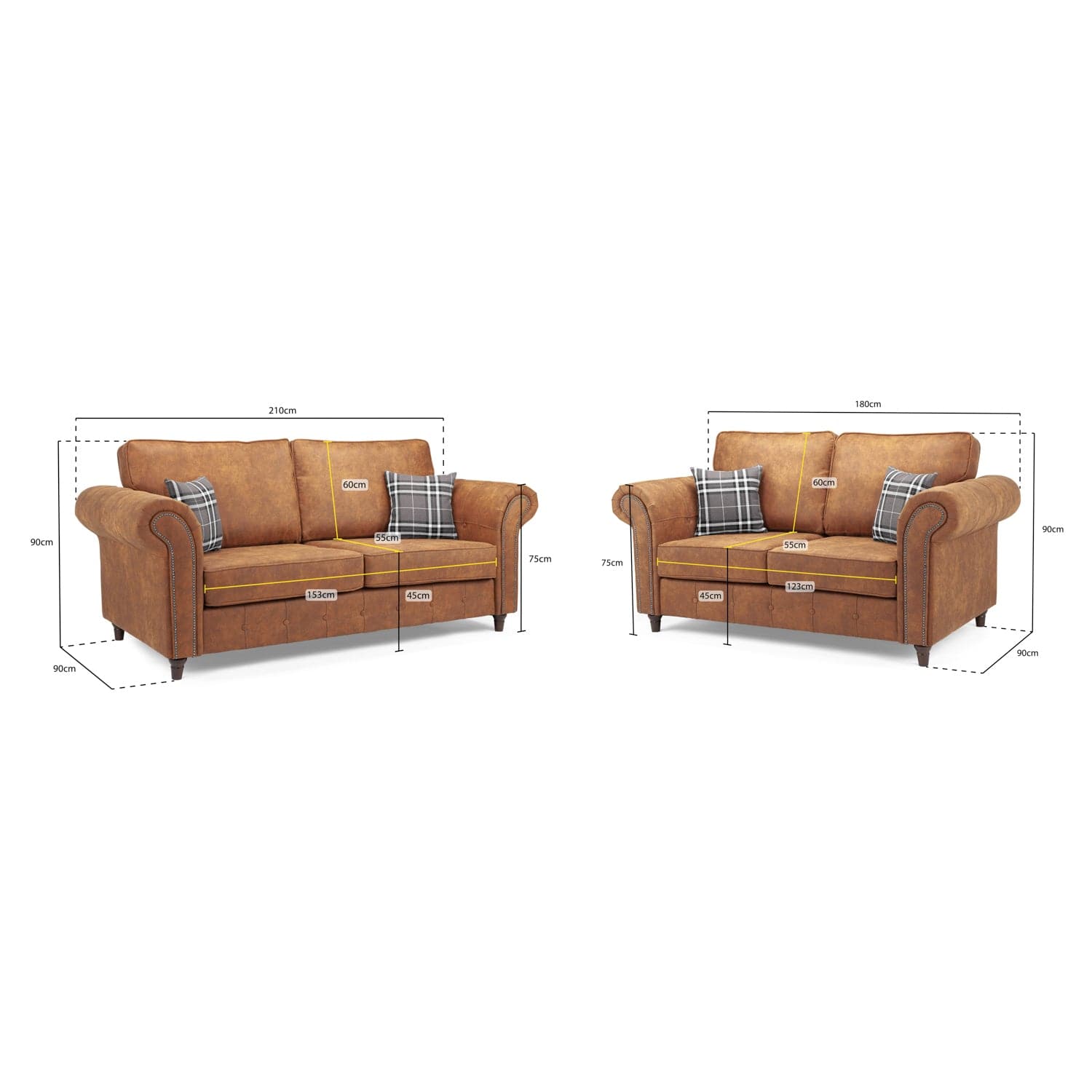 Oakland Sofa Tan 3+2 Set (7025808965696)