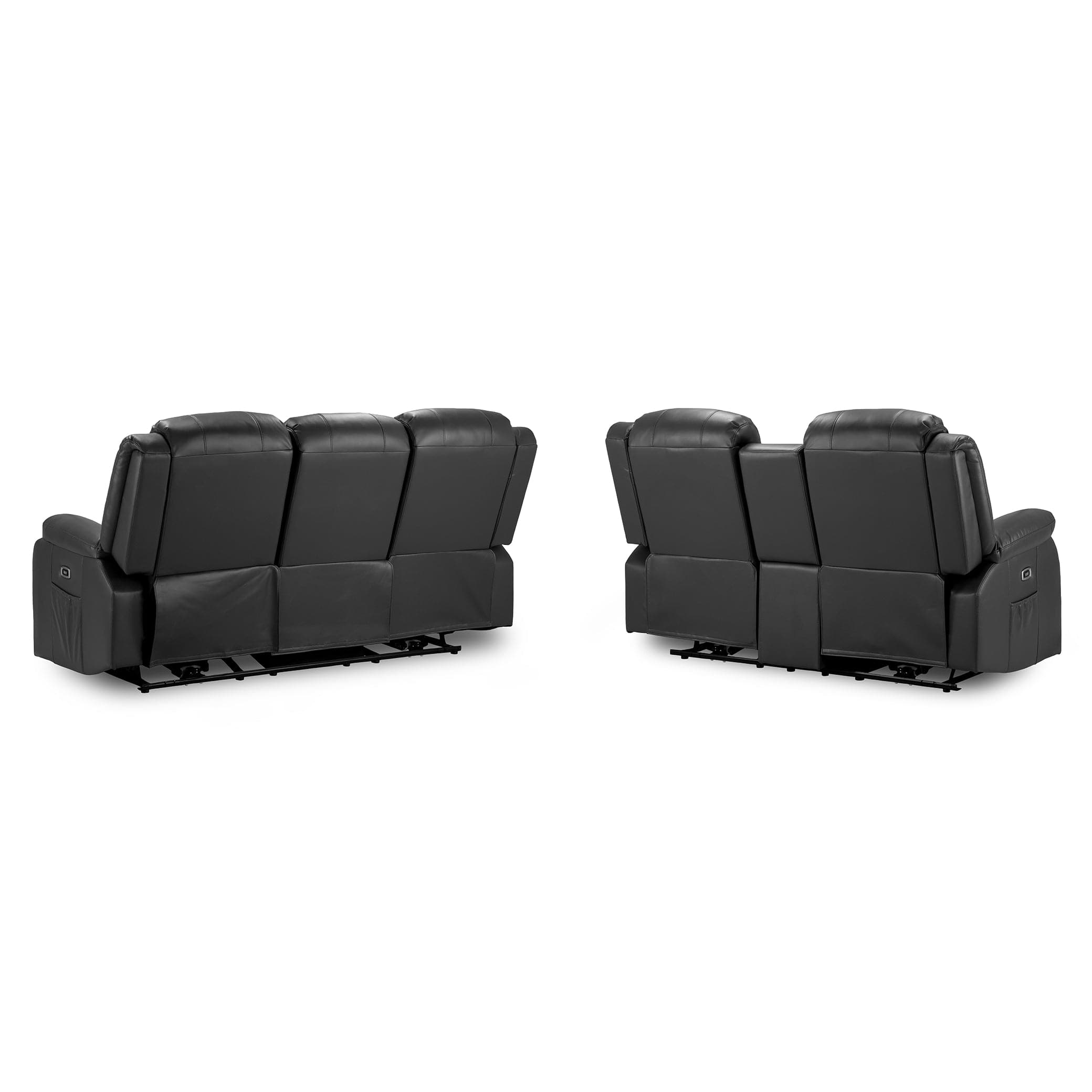 Otto Electric Recliner Sofa Black 3+2 Set (7025819811904)