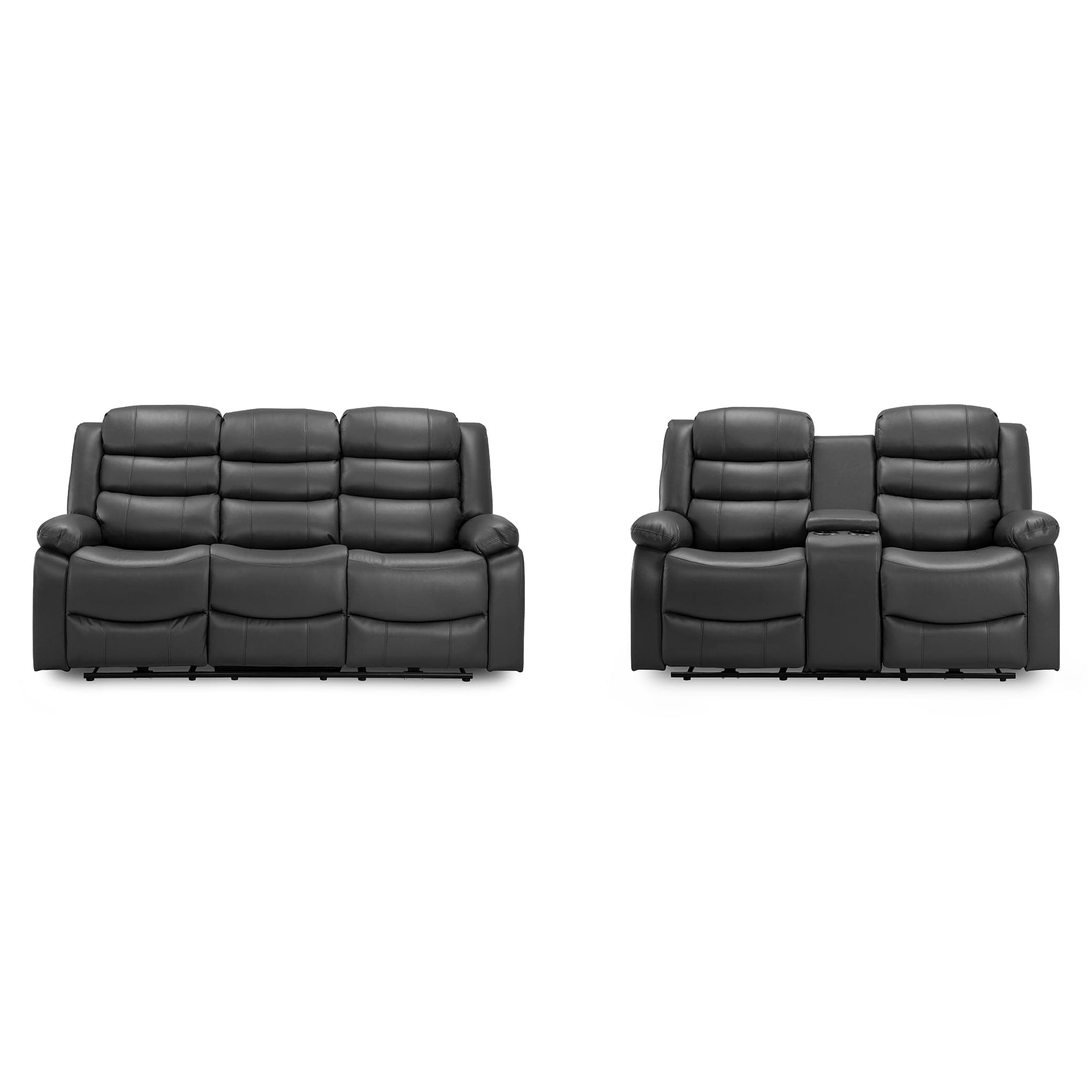 Otto Electric Recliner Sofa Black 3+2 Set (7025819811904)