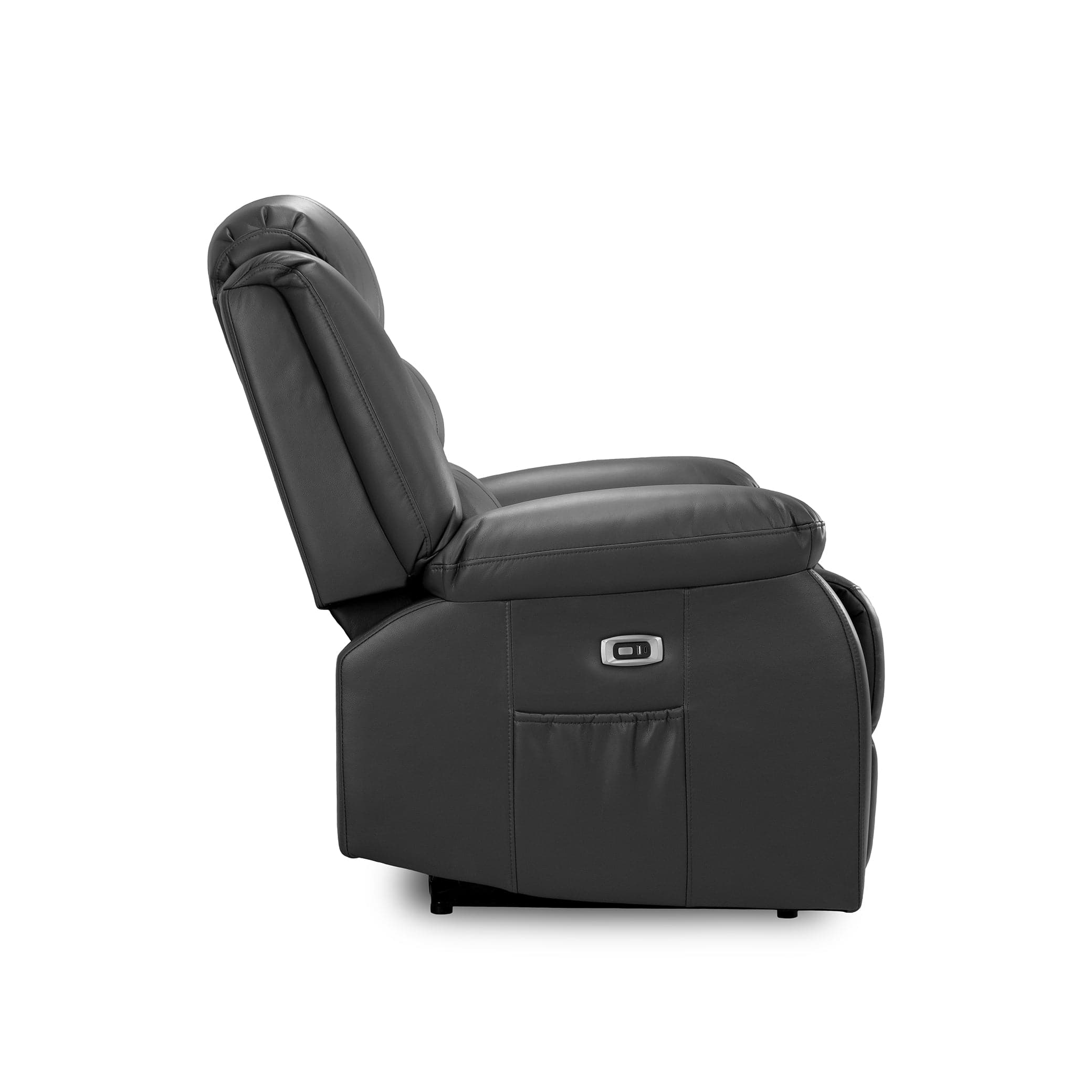 Otto Electric Recliner Sofa Black Armchair (7025821352000)