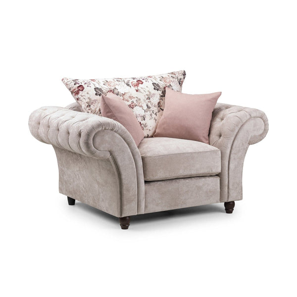 Roma Chesterfield Sofa Beige Armchair (7025829085248)