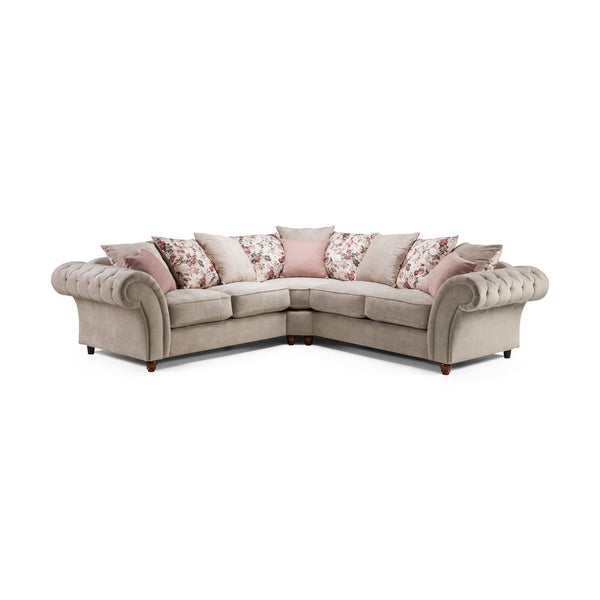 Roma Chesterfield Sofa Beige Large Corner (7025828134976)