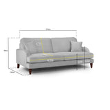 Rupert Sofa Plush Grey 4 Seater (7027316326464)