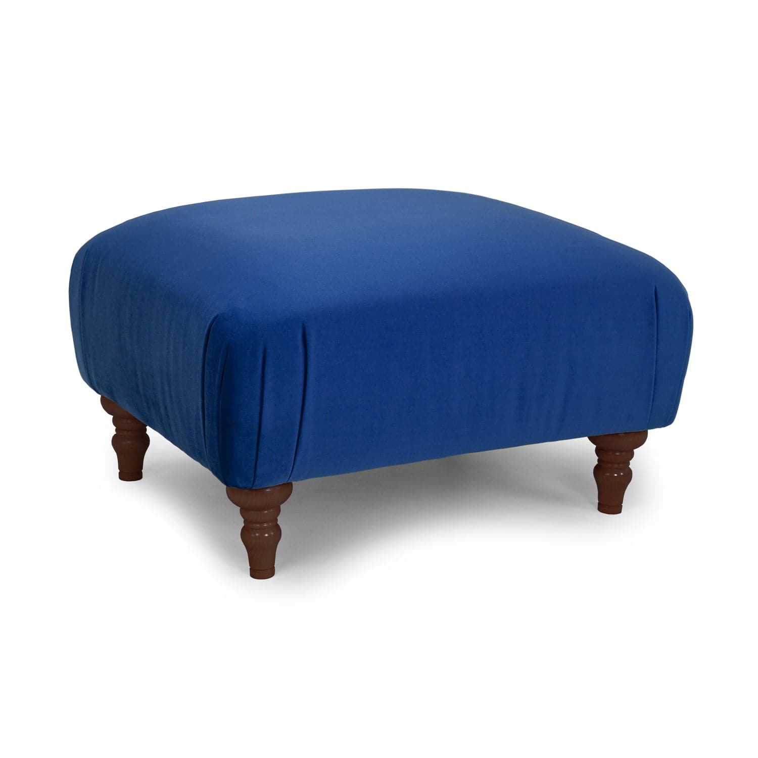 Rupert Sofa Plush Blue Footstool (7027325042752)