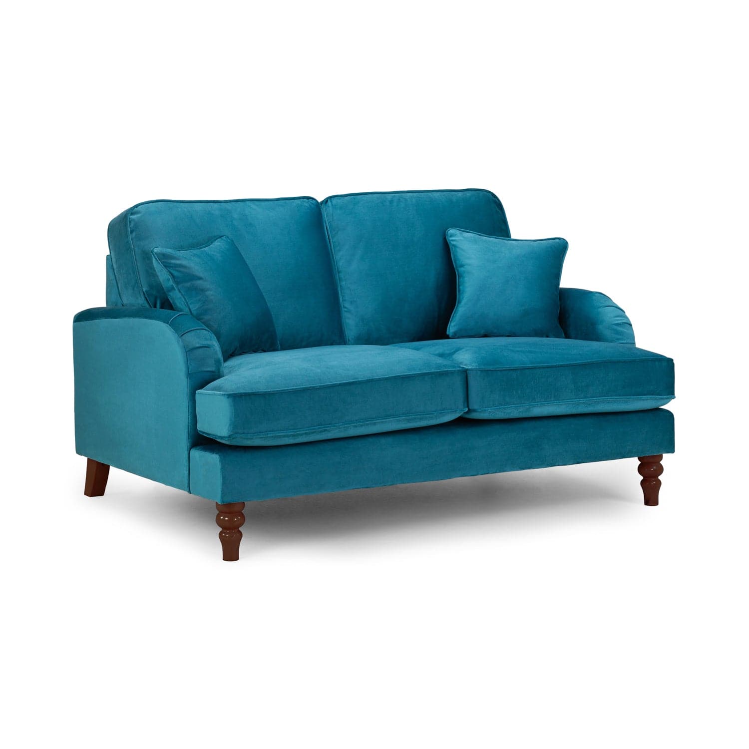 Rupert Sofa Plush Teal 2 Seater (7027325370432)