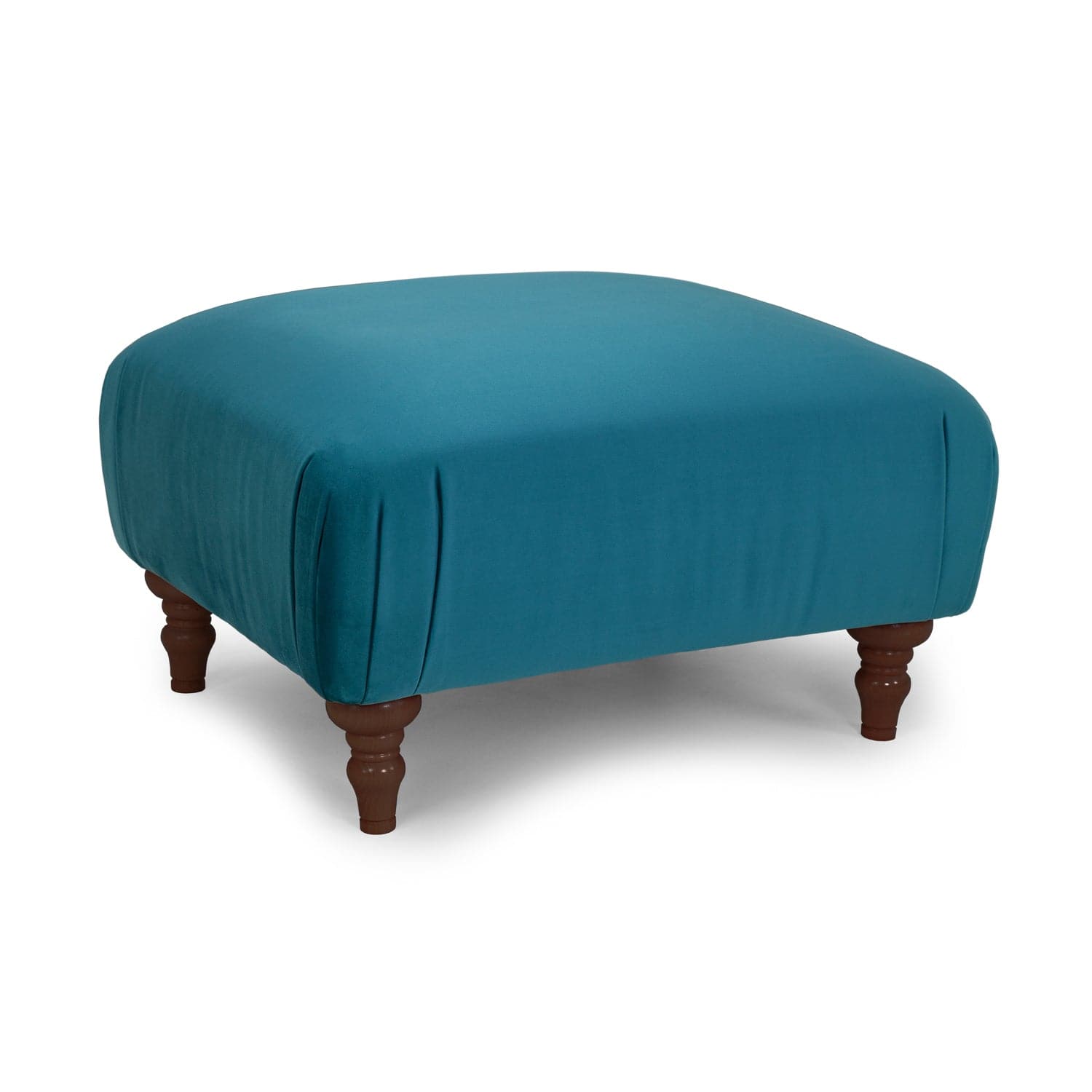 Rupert Sofa Plush Teal Footstool (7027328811072)