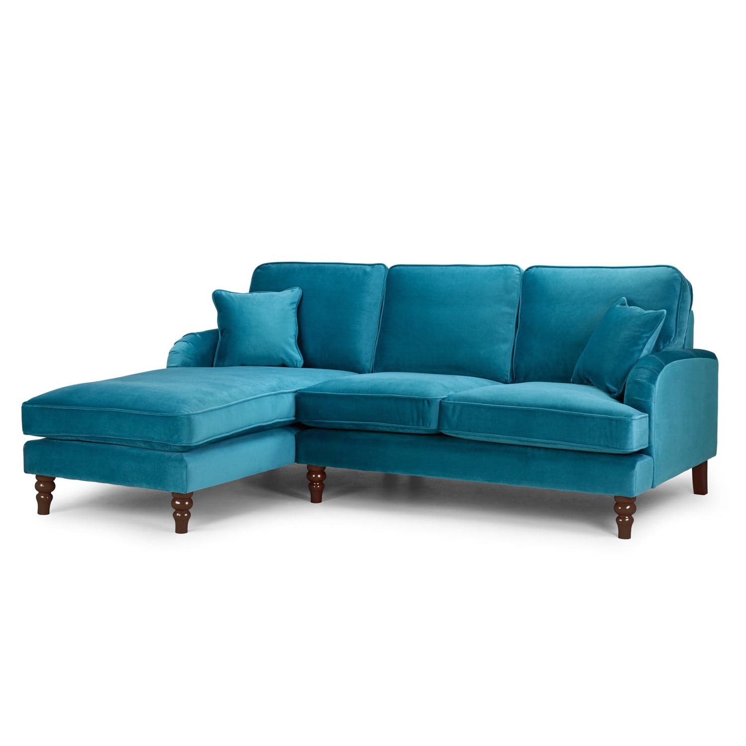 Rupert Sofa Plush Teal Left Hand Facing Corner (7027326386240)