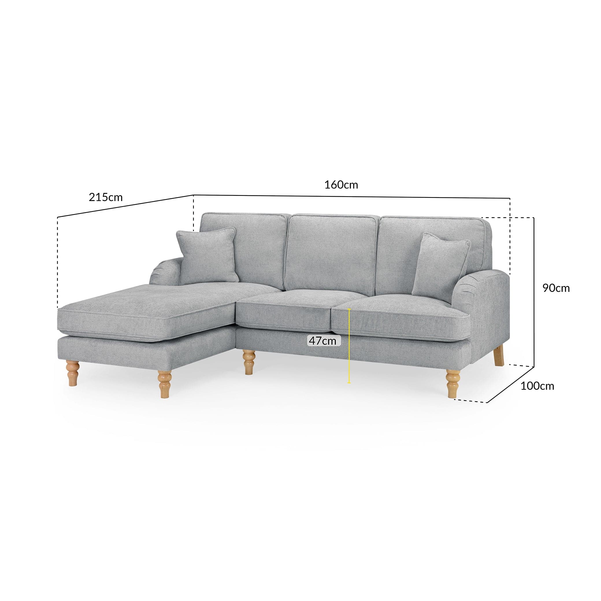 Rupert Sofa Slate Left Hand Facing Corner (7027336413248)