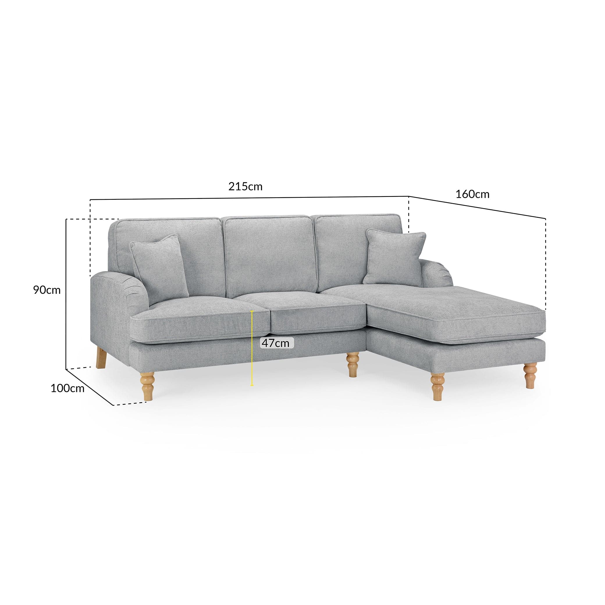 Rupert Sofa Slate Right Hand Facing Corner (7027336642624)