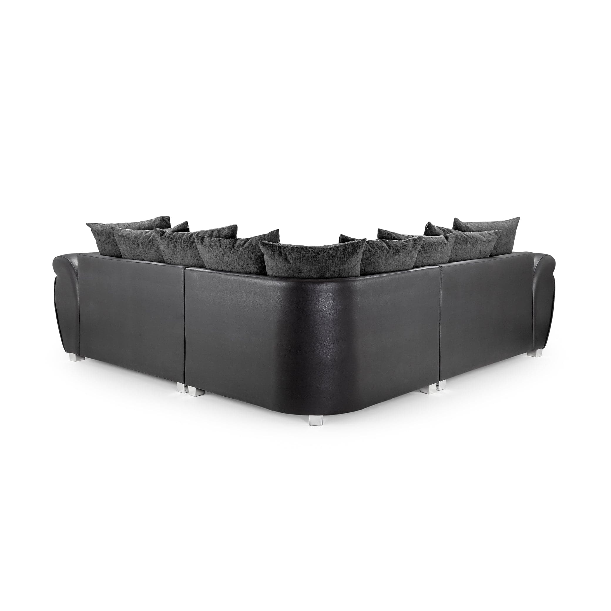 Shannon Sofa Black/Grey Large Corner (7026296946752)