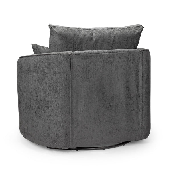 Shannon Sofa Black/Grey Swivel Chair (7026349670464)