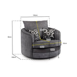 Shannon Sofa Black/Grey Swivel Chair (7026349670464)