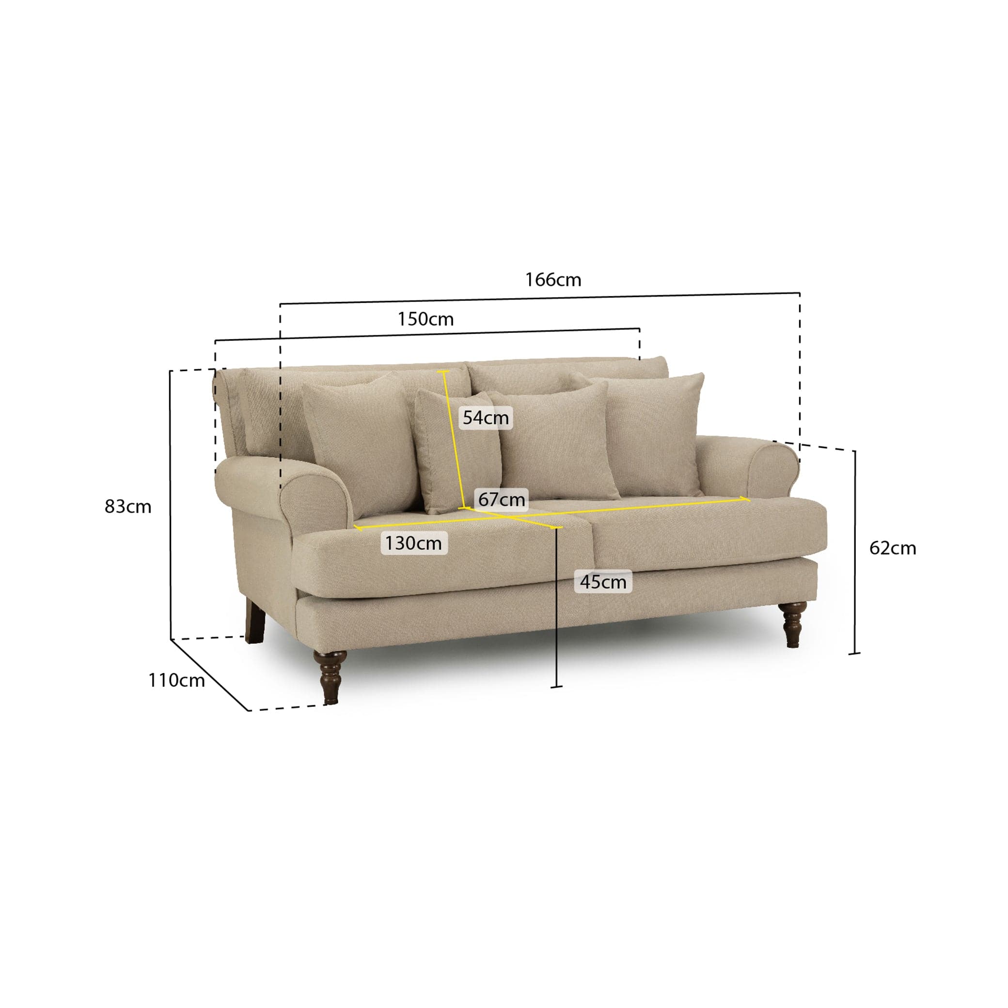 Summer Sofa Beige 2 Seater (7026362351680)