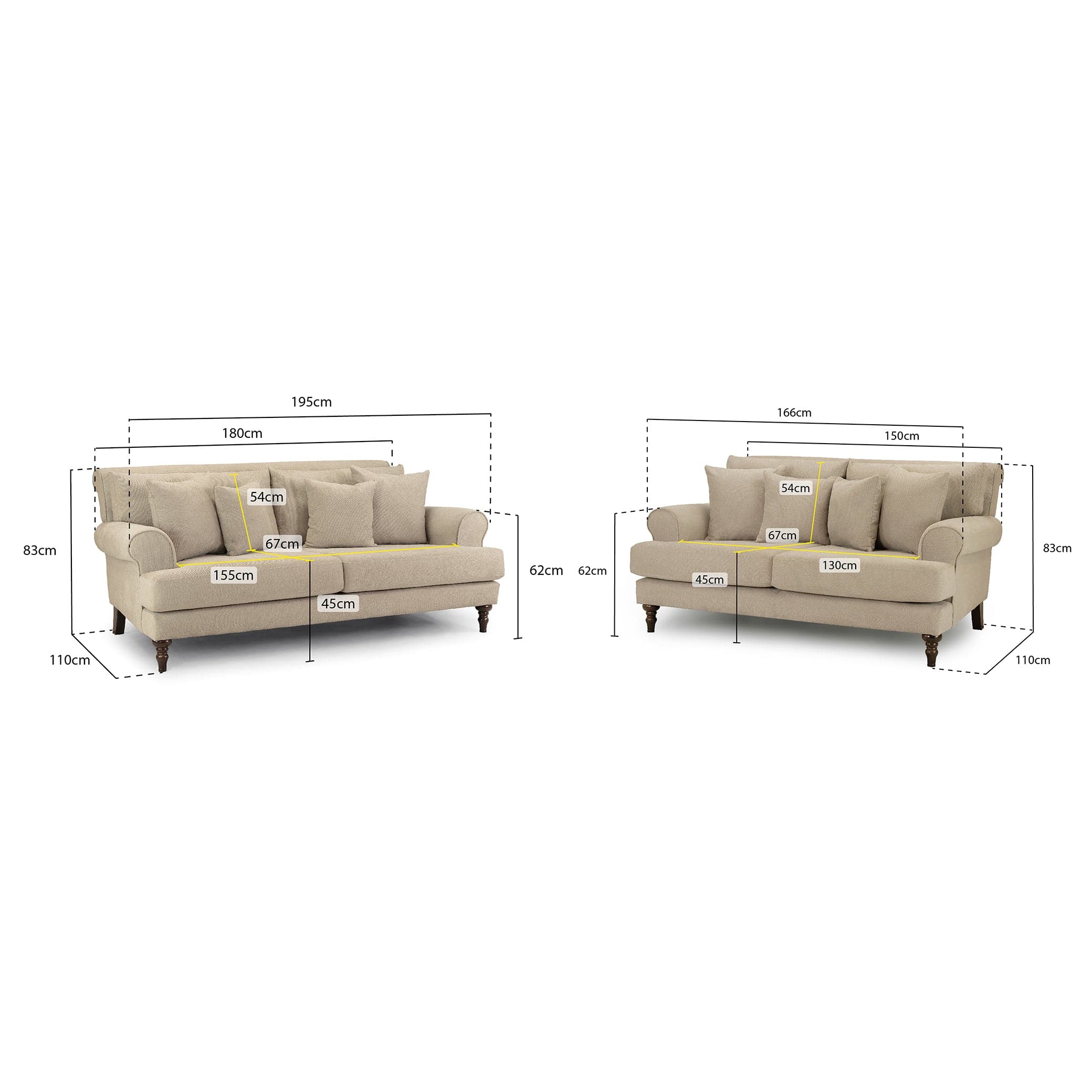 Summer Sofa Beige 3+2 Set (7026362810432)