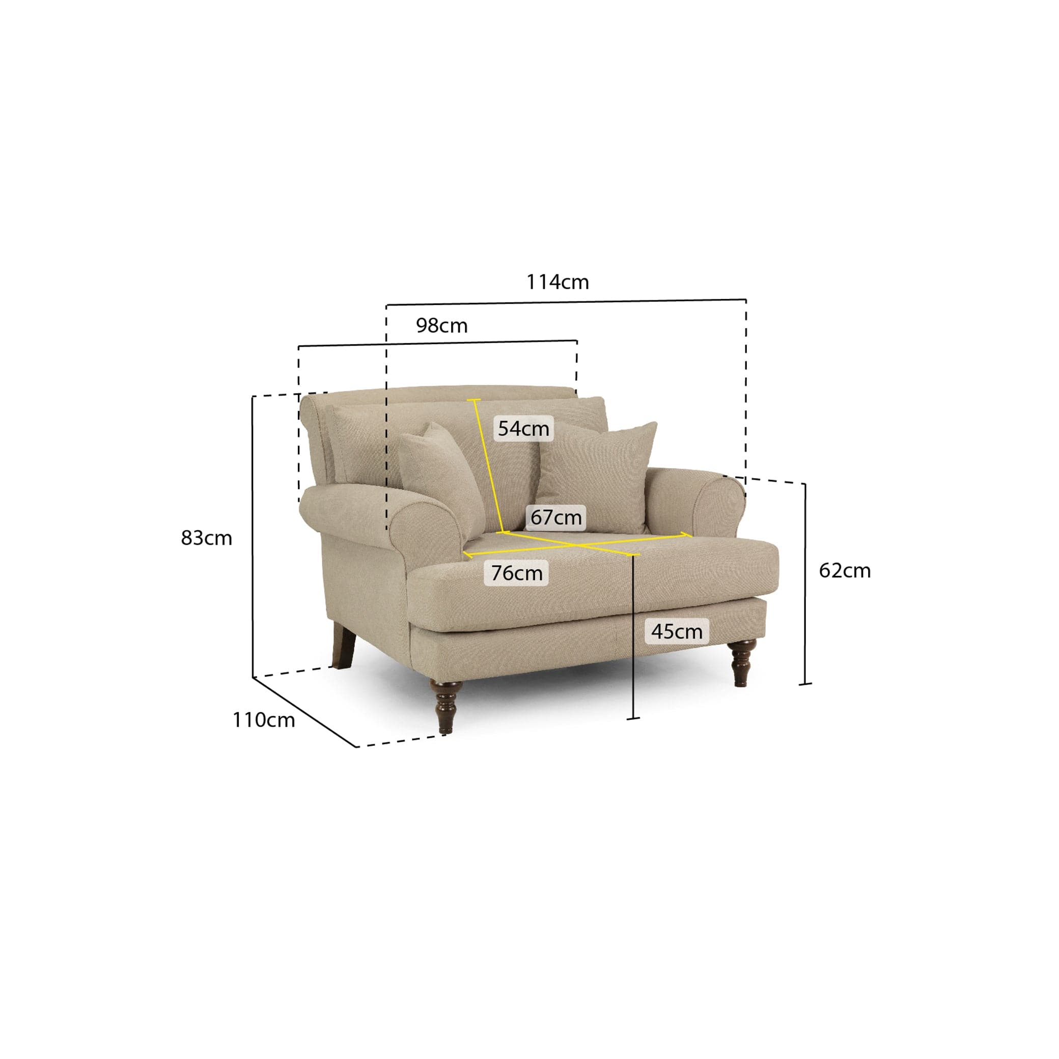 Summer Sofa Beige Armchair (7026362482752)