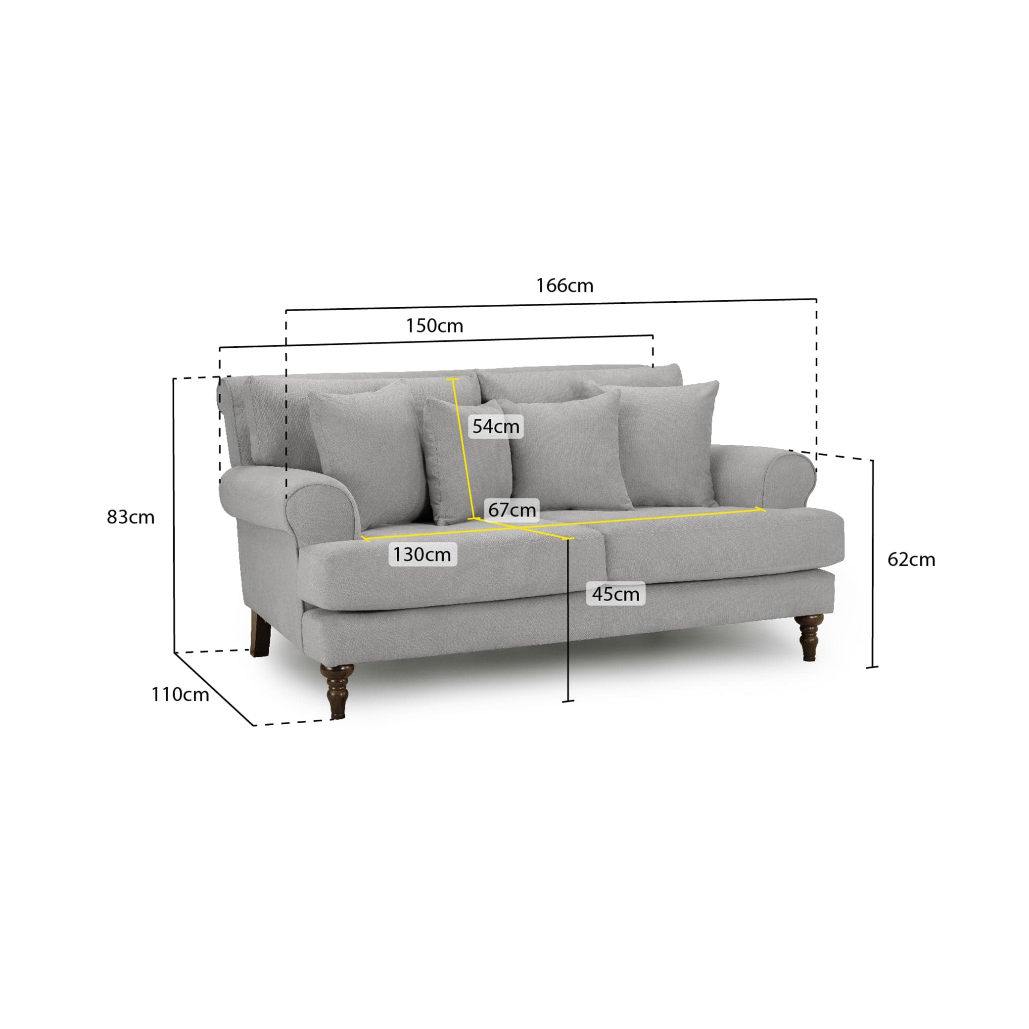 Summer Sofa Grey 2 Seater (7026363301952)