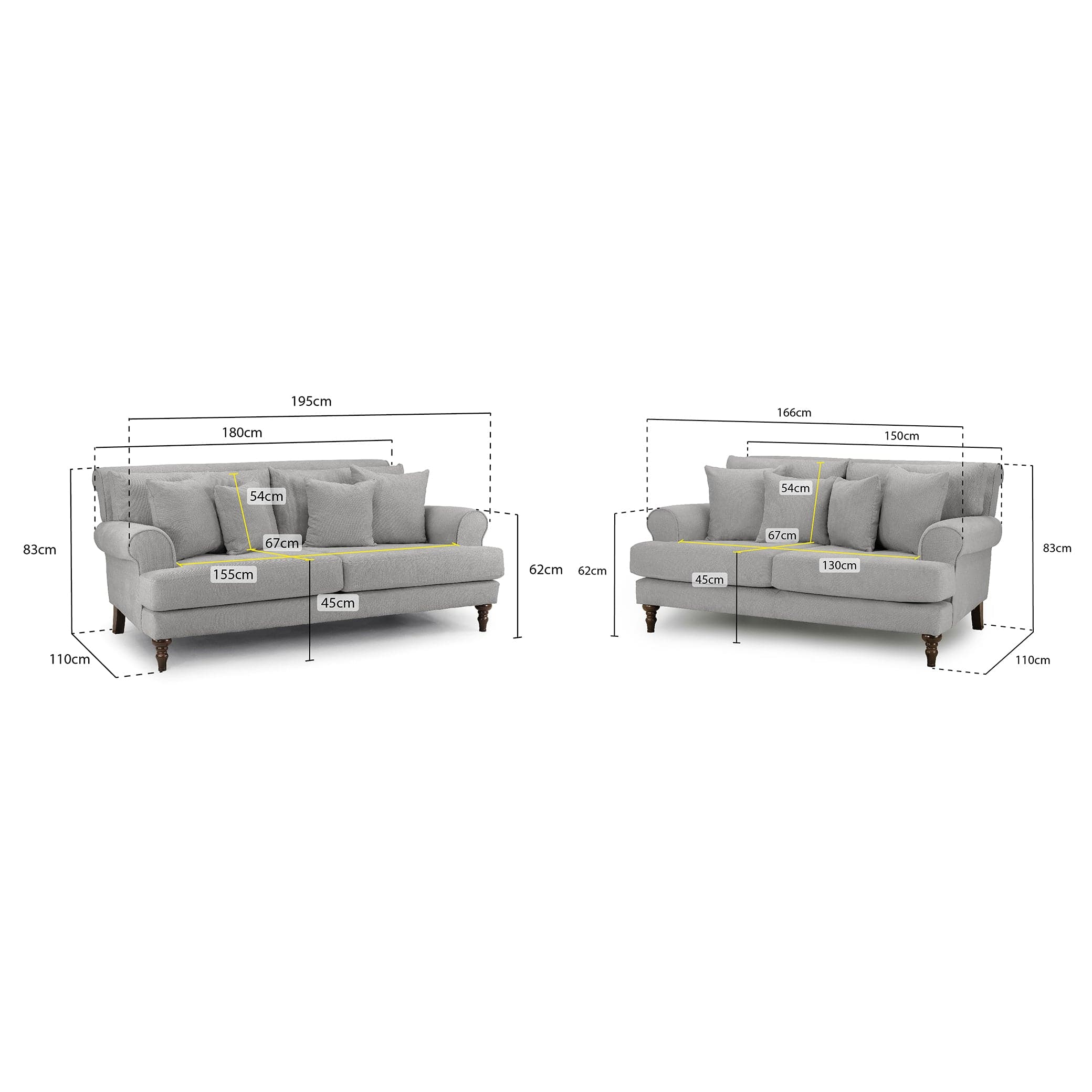 Summer Sofa Grey 3+2 Set (7026363727936)