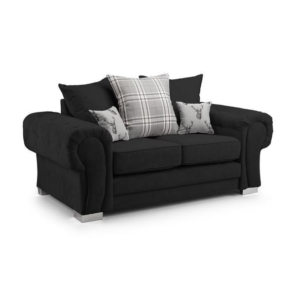 Verona Scatterback Sofa Black 2 Seater (7026807930944)