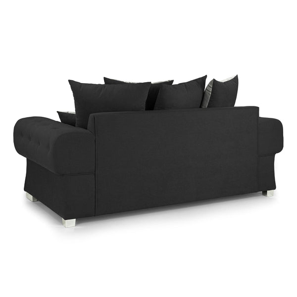 Verona Scatterback Sofa Black 3 Seater (7026807799872)