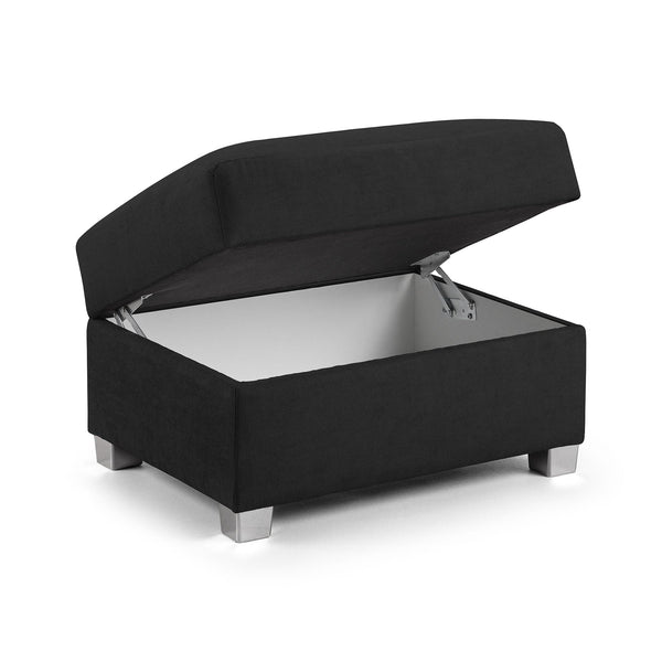 Verona Scatterback Sofa Black Footstool (7026808848448)