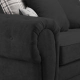 Verona Scatterback Sofabed Black Left Hand Facing Corner (7026811404352)