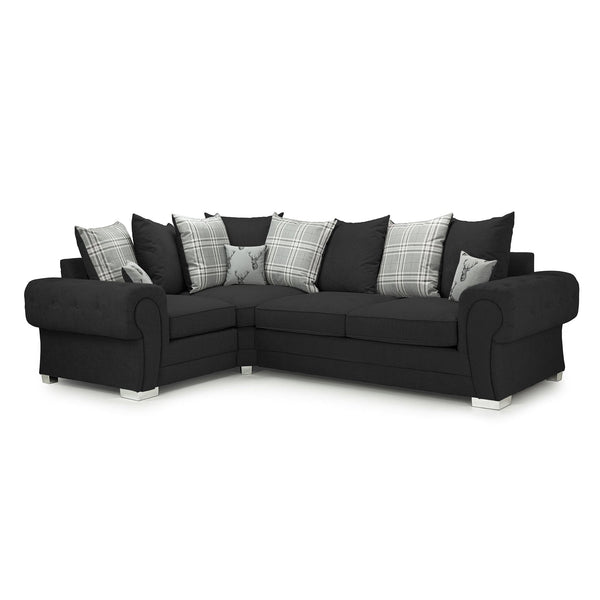 Verona Scatterback Sofa Black Left Hand Facing Corner (7026807341120)