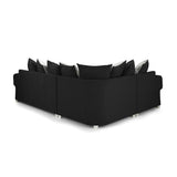 Verona Scatterback Sofabed Black Left Hand Facing Corner (7026811404352)