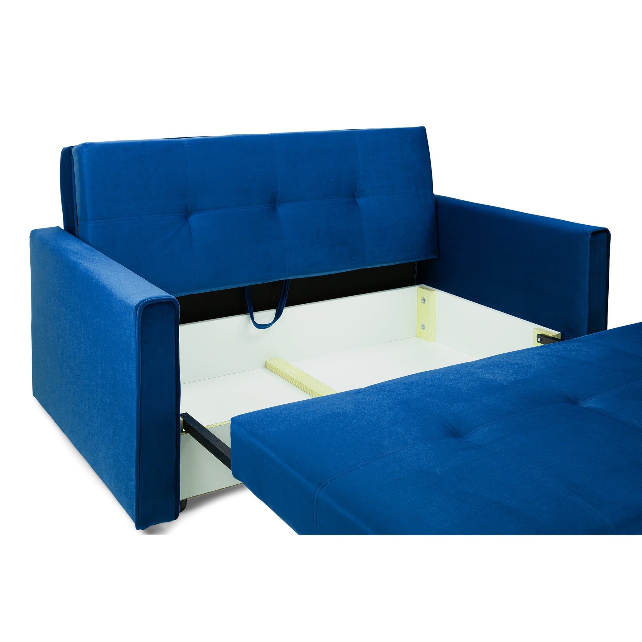 Viva Sofabed Plush Blue 2 Seater (7026815828032)