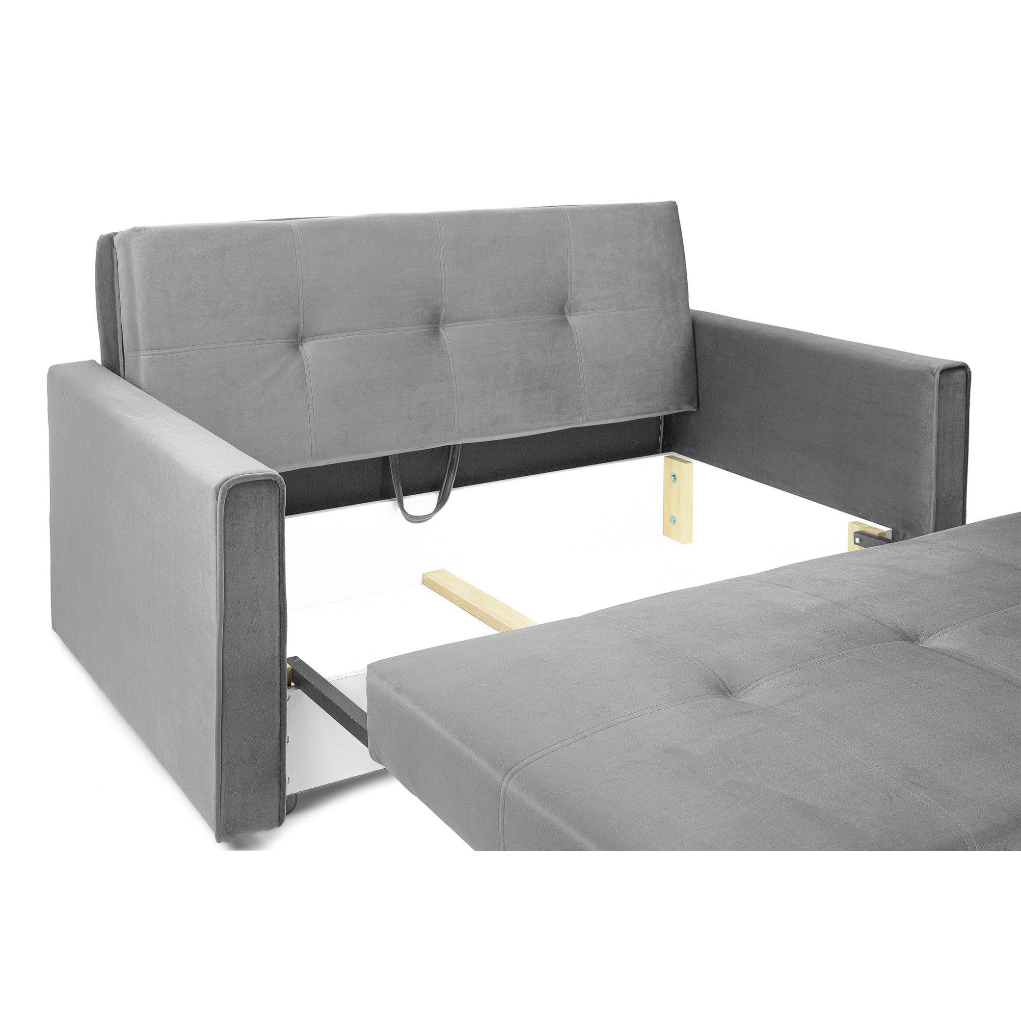 Viva Sofabed Plush Grey 2 Seater (7026815762496)