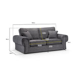 Wilcot Sofa Grey 3 Seater (7026903810112)