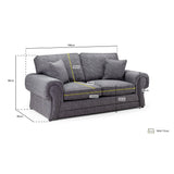 Wilcot Sofabed Grey 3 Seater (7026904531008)